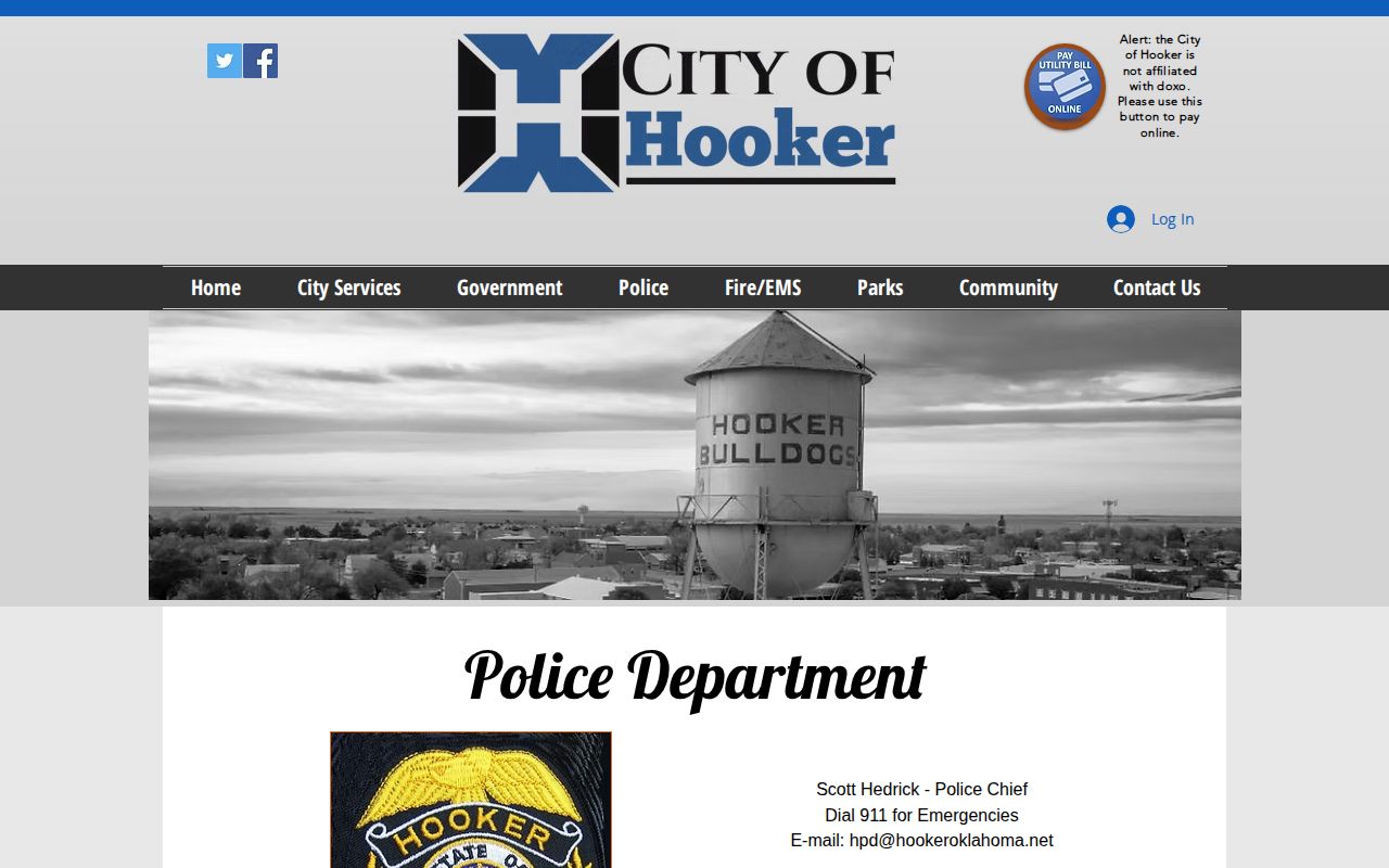 Hooker Police Department Texas County arrest-record source