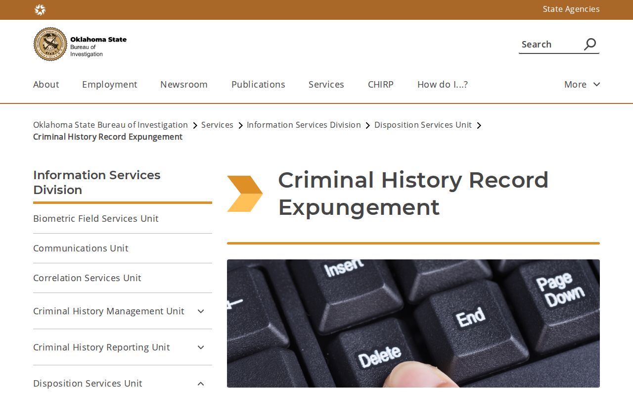 Texas County booking record expungement guidance from Oklahoma records source